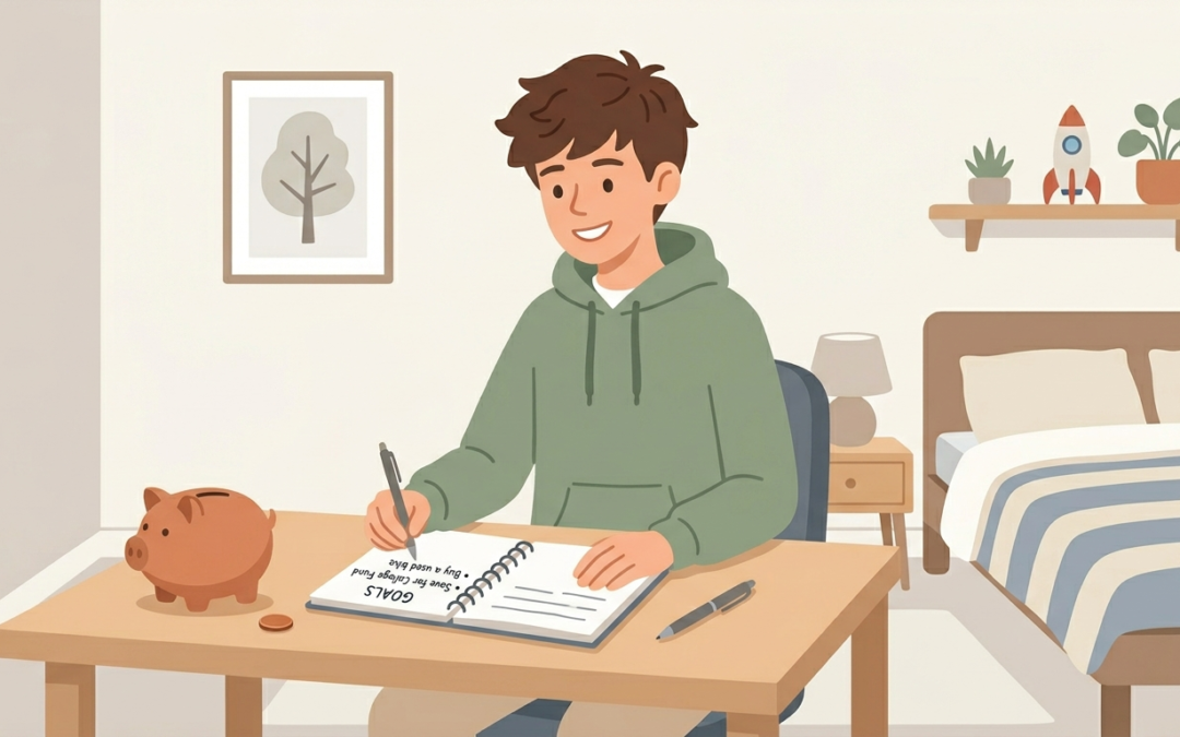 Como definir metas financeiras com seu filho adolescente (e por que isso funciona de verdade)
